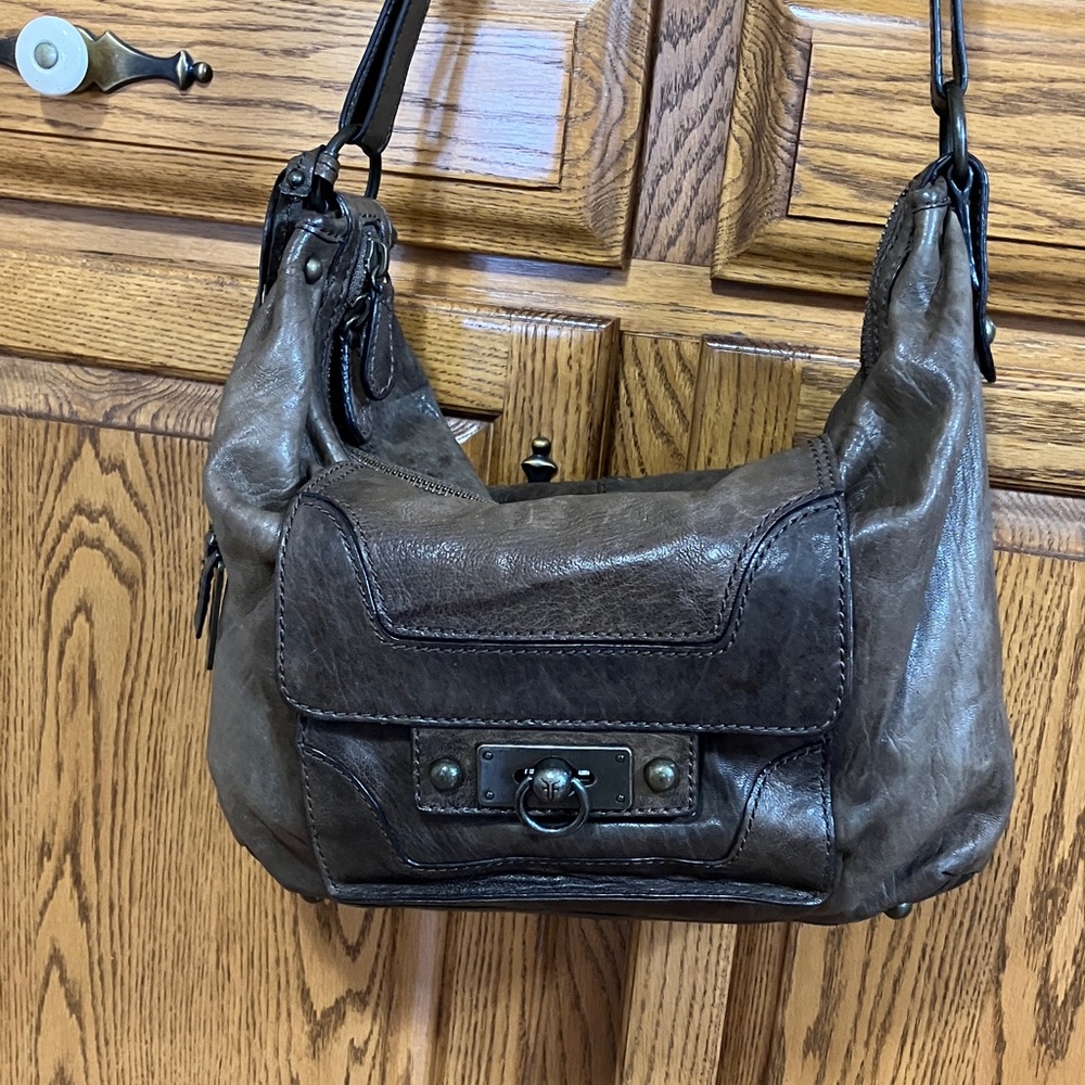 FRYE CAMERON SLOUCH BROWN SATCHEL OR HOBO EX CONDITION